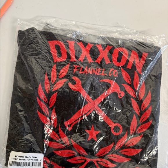 Dixxon Women’s Black Tank Sturgeons Red Sketchy Crest Size Medium - Picture 4 of 4